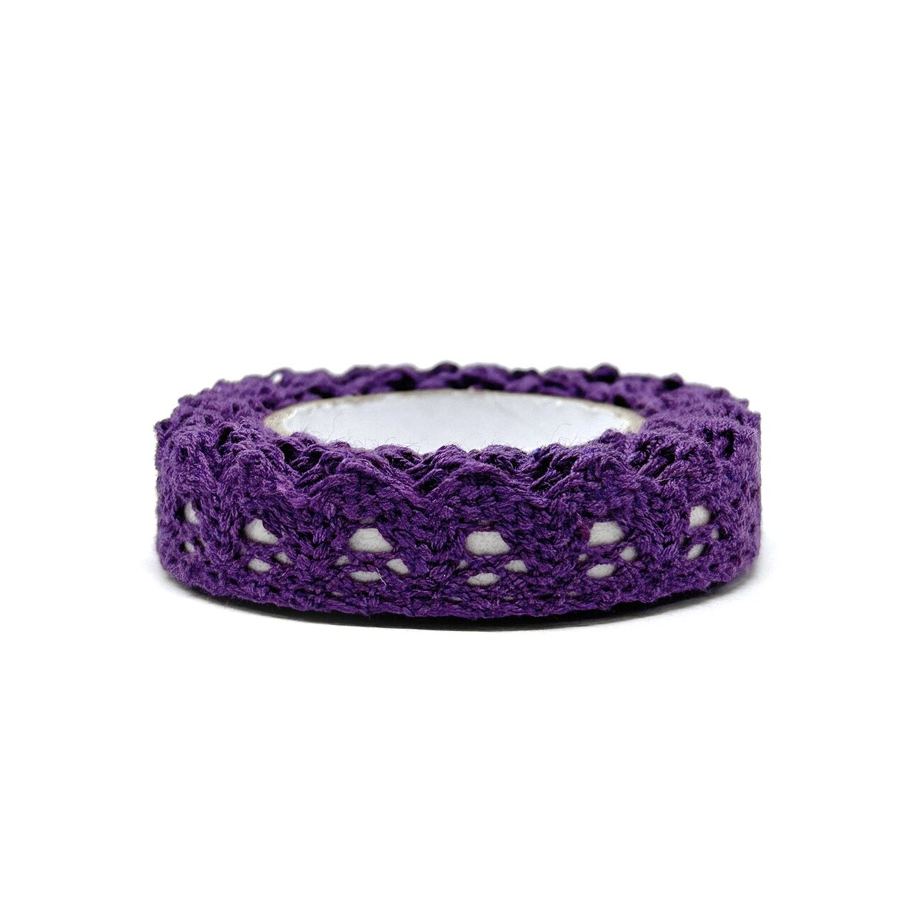 Wrapables Colorful Decorative Adhesive Lace Tape, Dark Purple